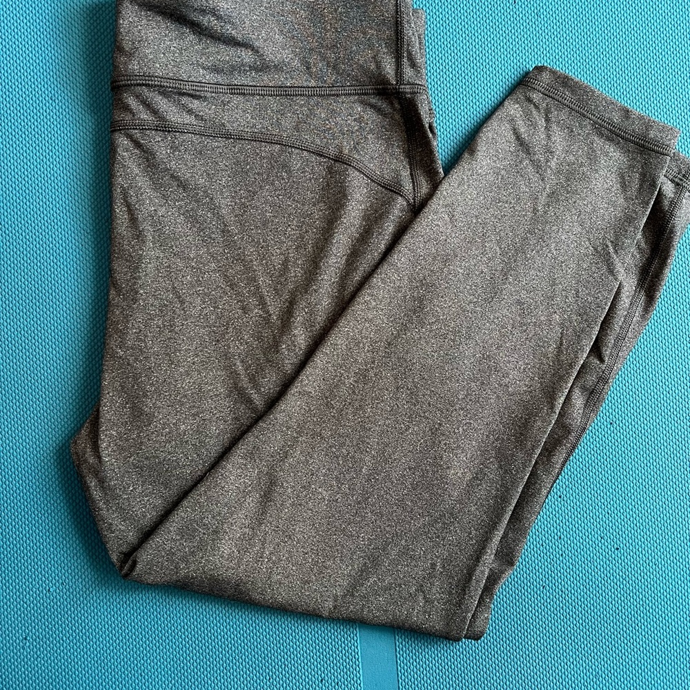 Gap Fit Gfast Legging Black Gray Performance 7/8 Length Size Large